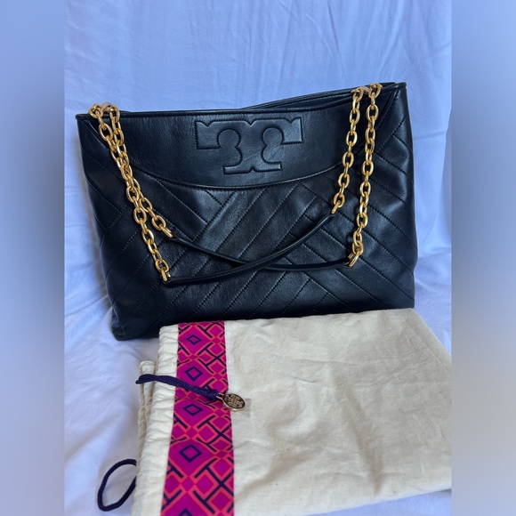 Tory Burch Gold Chain Tote - Picture 1 of 13